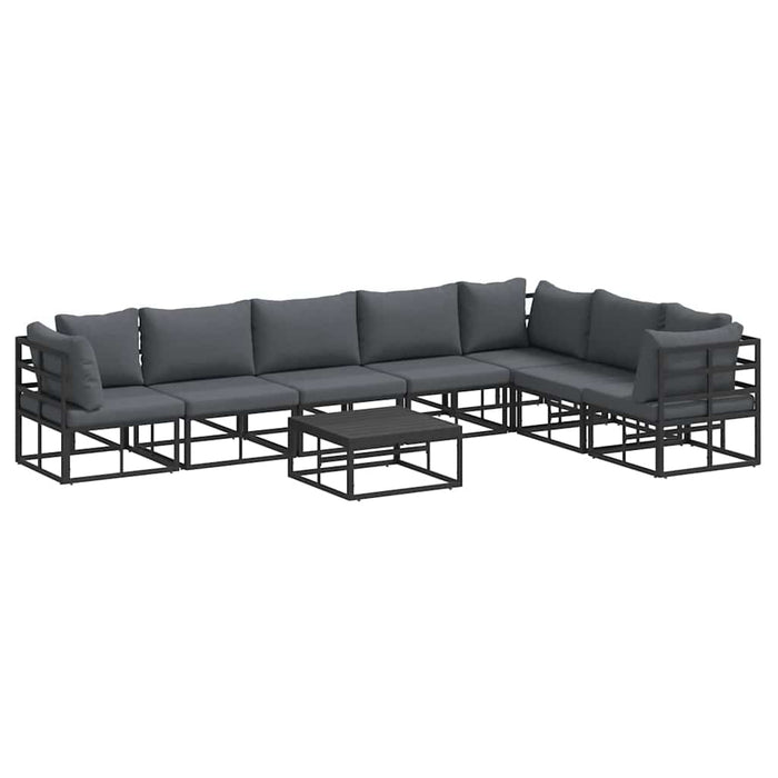 Set de canapele pentru grădină 8 pcs Negru 70 x 70 x 32 cm - WALTI WALTI