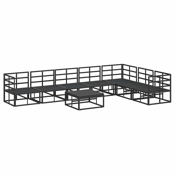 Set de canapele pentru grădină 8 pcs Negru 70 x 70 x 32 cm - WALTI WALTI