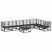 Set de canapele pentru grădină 8 pcs Negru 70 x 70 x 32 cm - WALTI WALTI