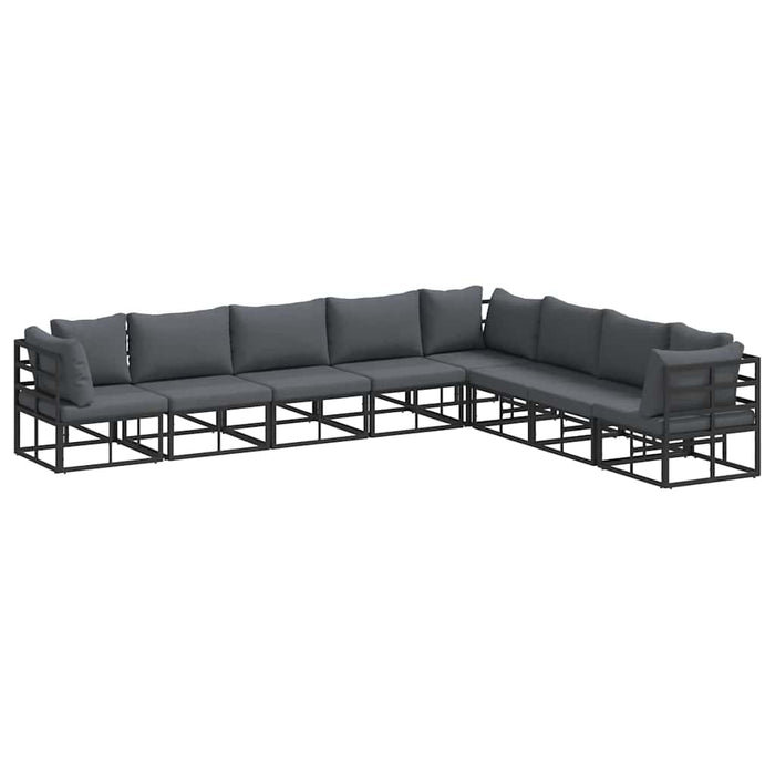 Set de canapele pentru grădină 8 pcs Negru 353 x 283 x 71 cm - WALTI WALTI