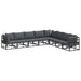 Set de canapele pentru grădină 8 pcs Negru 353 x 283 x 71 cm - WALTI WALTI