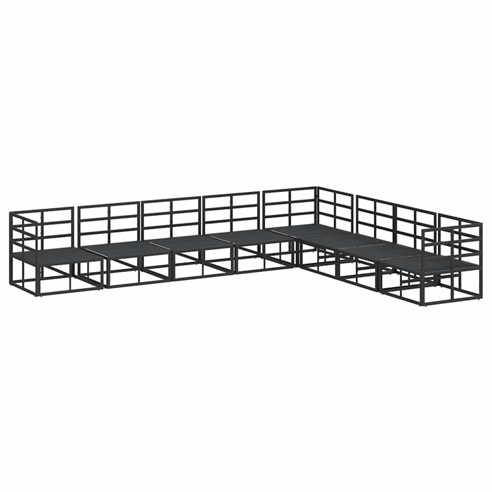 Set de canapele pentru grădină 8 pcs Negru 353 x 283 x 71 cm - WALTI WALTI