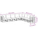 Set de canapele pentru grădină 8 pcs Negru 353 x 283 x 71 cm - WALTI WALTI