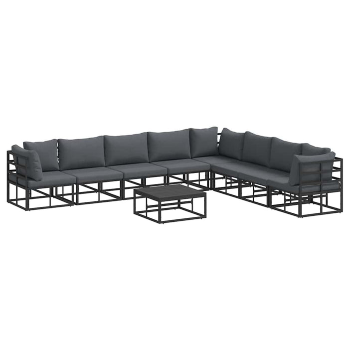 Set de canapele pentru grădină 9 pcs Negru 70 x 70 x 32 cm - WALTI WALTI