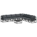 Set de canapele pentru grădină 9 pcs Negru 70 x 70 x 32 cm - WALTI WALTI