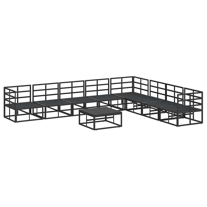 Set de canapele pentru grădină 9 pcs Negru 70 x 70 x 32 cm - WALTI WALTI