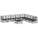 Set de canapele pentru grădină 9 pcs Negru 70 x 70 x 32 cm - WALTI WALTI