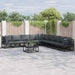 Set de canapele pentru grădină 9 pcs Negru 353 x 353 x 71 cm - WALTI WALTI