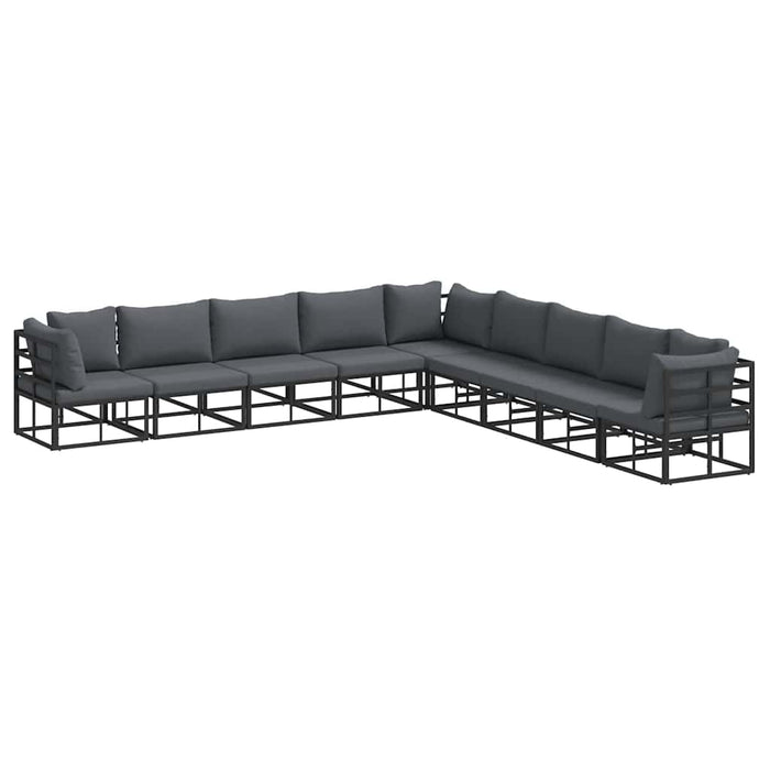 Set de canapele pentru grădină 9 pcs Negru 353 x 353 x 71 cm - WALTI WALTI