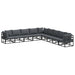 Set de canapele pentru grădină 9 pcs Negru 353 x 353 x 71 cm - WALTI WALTI