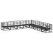 Set de canapele pentru grădină 9 pcs Negru 353 x 353 x 71 cm - WALTI WALTI