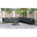 Set de canapele pentru grădină 10 pcs Negru 70 x 70 x 32 cm - WALTI WALTI
