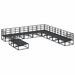 Set de canapele pentru grădină 11 pcs Negru 70 x 70 x 32 cm - WALTI WALTI
