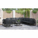 Set de canapele pentru grădină 9 pcs Negru 283 x 283 x 71 cm - WALTI WALTI