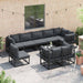 Set de canapele pentru grădină 9 pcs Negru 283 x 283 x 71 cm - WALTI WALTI