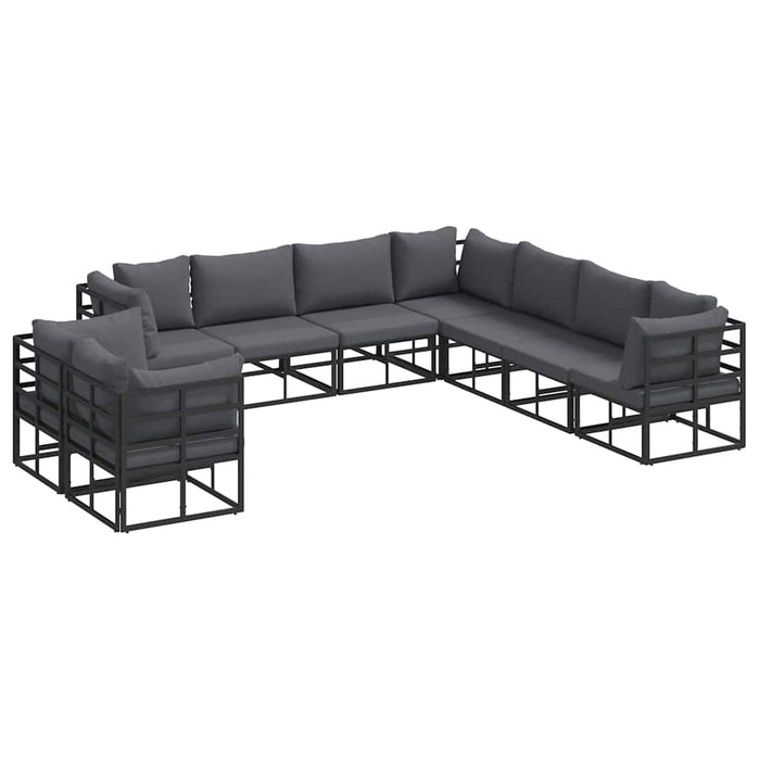 Set de canapele pentru grădină 9 pcs Negru 283 x 283 x 71 cm - WALTI WALTI