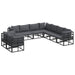 Set de canapele pentru grădină 9 pcs Negru 283 x 283 x 71 cm - WALTI WALTI