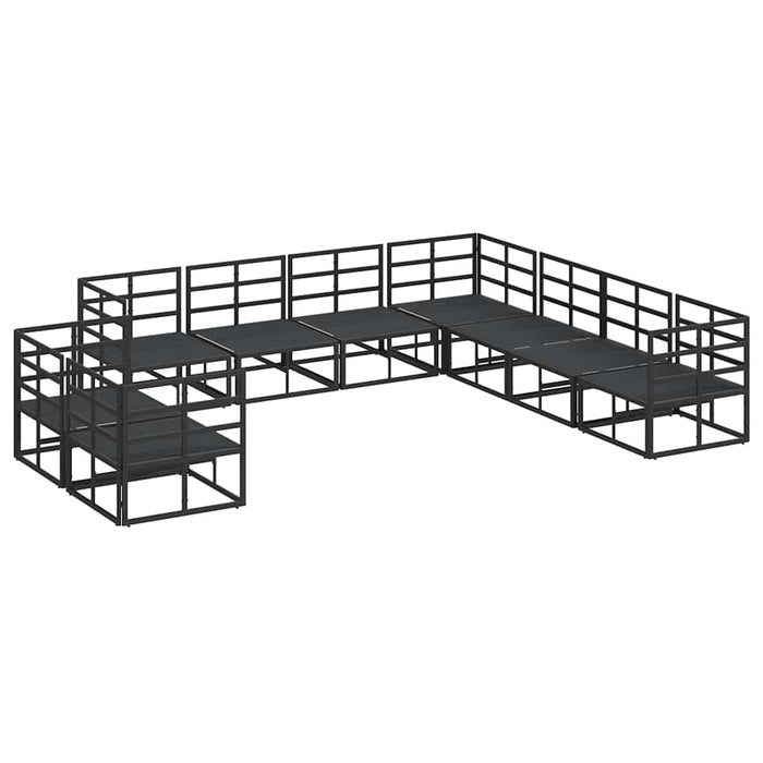 Set de canapele pentru grădină 9 pcs Negru 283 x 283 x 71 cm - WALTI WALTI
