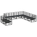 Set de canapele pentru grădină 9 pcs Negru 283 x 283 x 71 cm - WALTI WALTI