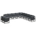 Set de canapele pentru grădină cu pernă 11 pcs Negru Aluminiu - WALTI WALTI