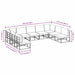 Set de canapele pentru grădină cu pernă 9 pcs Negru Aluminiu - WALTI WALTI