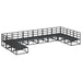 Set de canapele pentru grădină 10 pcs Negru 423 x 211.5 x 71 cm - WALTI WALTI