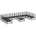 Set de canapele pentru grădină 11 pcs Negru 70 x 70 x 32 cm - WALTI WALTI