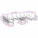 Set de canapele pentru grădină 11 pcs Negru 70 x 70 x 32 cm - WALTI WALTI