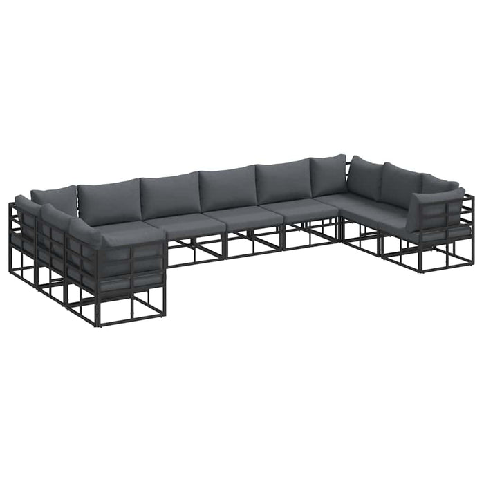 Set de canapele pentru grădină 10 pcs Negru 423 x 213 x 71 cm - WALTI WALTI