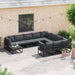 Set de canapele pentru grădină 11 pcs Negru 70 x 70 x 32 cm - WALTI WALTI