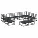Set de canapele pentru grădină 11 pcs Negru 353 x 211.5 x 71 cm - WALTI WALTI