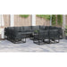 Set de canapele pentru grădină 12 pcs Negru 70 x 70 x 32 cm - WALTI WALTI