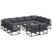 Set de canapele pentru grădină 12 pcs Negru 70 x 70 x 32 cm - WALTI WALTI