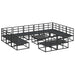Set de canapele pentru grădină 12 pcs Negru 70 x 70 x 32 cm - WALTI WALTI