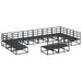 Set de canapele pentru grădină 12 pcs Negru 423 x 211.5 x 71 cm - WALTI WALTI