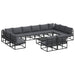 Set de canapele pentru grădină 13 pcs Negru 70 x 70 x 32 cm - WALTI WALTI