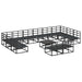 Set de canapele pentru grădină 13 pcs Negru 70 x 70 x 32 cm - WALTI WALTI