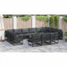 Set de canapele pentru grădină cu pernă cu pernă 13 pcs Negru Aluminiu - WALTI WALTI