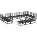 Set de canapele pentru grădină cu pernă cu pernă 13 pcs Negru Aluminiu - WALTI WALTI