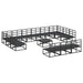 Set de canapele pentru grădină cu pernă cu pernă 14 pcs Negru Aluminiu - WALTI WALTI