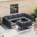 Set de canapele pentru grădină 11 pcs Negru 70 x 70 x 32 cm - WALTI WALTI