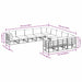 Set de canapele pentru grădină 11 pcs Negru 70 x 70 x 32 cm - WALTI WALTI
