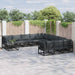 Set de canapele pentru grădină 12 pcs Negru 70 x 70 x 32 cm - WALTI WALTI
