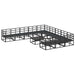 Set de canapele pentru grădină 12 pcs Negru 70 x 70 x 32 cm - WALTI WALTI