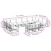 Set de canapele pentru grădină 12 pcs Negru 423 x 211.5 x 71 cm - WALTI WALTI