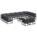 Set de canapele pentru grădină 13 pcs Negru 70 x 70 x 32 cm - WALTI WALTI