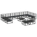 Set de canapele pentru grădină 13 pcs Negru 70 x 70 x 32 cm - WALTI WALTI