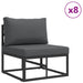 Set de canapele pentru grădină 13 pcs Negru 70 x 70 x 32 cm - WALTI WALTI