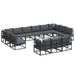 Set de canapele pentru grădină 13 pcs Negru 423 x 211.5 x 71 cm - WALTI WALTI