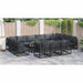 Set de canapele pentru grădină 14 pcs Negru 70 x 70 x 32 cm - WALTI WALTI
